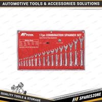 17 Pcs of PK Tool Metric Cr-V Combination Spanner Set - 12 Point Ring End