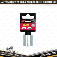 PK Tool 11mm 6 Point 3/8" Drive Regular Socket - Metric Cr-V Smooth Satin Finish