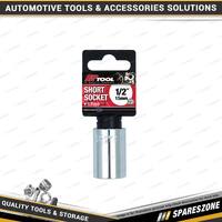 PK Tool 15mm 6Pt 1/2 Inch Dr Metric Cr-V Regular Socket - Smooth Satin Finish