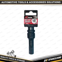 PK Tool 1/2 Inch Drive 12mm Impact Hex Bits Socket - Length 78mm SNCM Steel