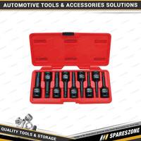 9 Pcs of PK Tool 1/2 Inch Drive 78mm Impact Ribe Bits Socket Set - SNCM-V Steel