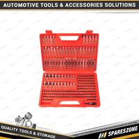 208 Pcs of PK Tool Multi-Length Screwdriver Bits & Nut Driver Kit - Metric & SAE