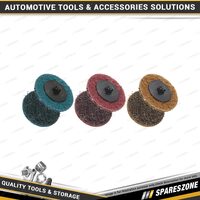 15 Pcs of PK Tool 50mm Roll Lock Compatible Surface Conditioning Sanding Disc