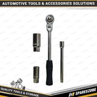 4 Pcs of PK Tool 3/8 Inch Drive Flexi-Ratchet Spark Plug Spanner Set