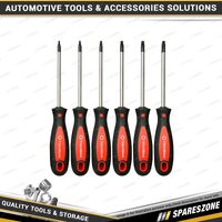 6 Pcs of PK Tool Star Screwdriver Set - Magnetic Driver Tips with Hang Rack