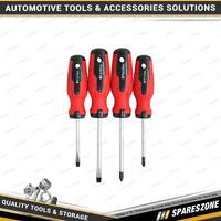 4 Pcs of PK Tool Screwdriver Set - PH1 75mm & PH2 100mm & Blade 5x75mm & 6x100mm