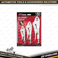 3 Pcs of PK Tool Locking Plier Set - Include 125mm & 175mm & 200mm Pliers