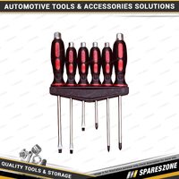 6 Pcs of PK Tool Heavy Duty Tang Through Screwdriver Set with Hex Head