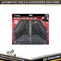 30 Pcs of PK Tool Hex Key Set - Metric & SAE Long Shank Cr-V Steel