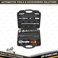 27 Pcs of PK Tool Socket Set - 1/2" Drive 72T 6 Point Metric 8 to 32mm Sockets