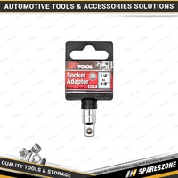 PK Tool 1/4" to 3/8" Drive Heavy Duty Socket Adaptor - Chrome Finish Cr-V