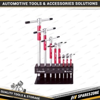 8 Pcs of PK Tool 3-Way T-Handle Hex Head Spinner Wrench Set - SAE Cr-V