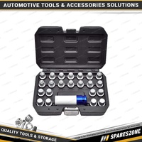 23 Pcs of PK Tool Spline Style Anti-Theft Locking Wheel Nut Socket Set for VW