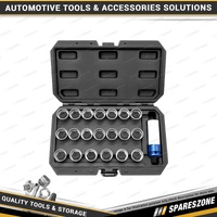 21 Pcs of PK Tool Pattern Style Anti-Theft Locking Wheel Nut Socket Set for BMW
