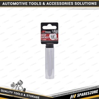 PK Tool 1/2" Drive Heavy Duty Deep Socket - 16mm 6 Point Chrome Finish