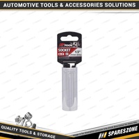 PK Tool 1/2" Drive Heavy Duty Deep Socket - 21mm 6 Point Cr-V & Chrome Finish