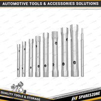 9 Pcs PK Tool Spark Plug Tube Spanner Set - Zinc Plated for Corrosion Protection