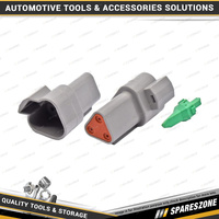 4 Pcs of PK Tool Female Three Cavity Connector & Wedgelock - to Suit PT91507