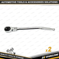 2 x PK Tool 3/8 Inch Drive Bent Handle Flexible Hand Ratchets - 72 Teeth