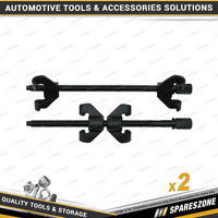 4Pc PK Tool Coil Spring Compressors Twin Hook Claw 300mm Jaw Openning 370mm Bolt