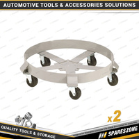 2 x PK Tool Drum Dollies - Suits 208Ltr Drums 5 x 75mm Swivel Castors