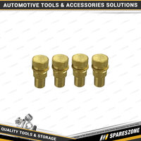 4 Pcs of Pro-Tyre Tyre Deflator Valve Caps - Simply Thread onto Valve Stems