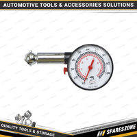 Pro-Tyre Tyre Gauge - 100Lb Dial 10-100psi 20-700KPA Plastic Body Acrylic Lens