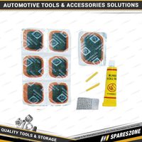 11 Pcs of Pro-Tyre Tyre Repair Kit - with Steel Buffer & Valve Tubing & Glue