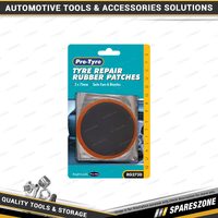 2 Pcs of Pro-Tyre Rubber Patch Kit - 100mm Round Patches for Cars & Bicycles