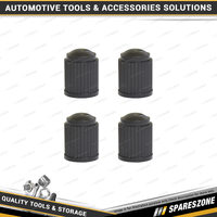 4 Pcs of Pro-Tyre Valve Caps - Black Colour Plastic Vehicle Accessories