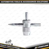 Pro-Tyre 4-Way Valve Tool - Removes & Replaces Valves Fits All Types