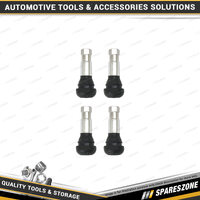 4 Pcs of Pro-Tyre Chrome Sleeve Snap-In Valves - Tyre Valves Fits TR413 Valves