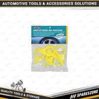 10 Pcs of Pro-Tyre 19mm-21mm Multi-Fit Wheel Nut Indicators - with Hub Monitor