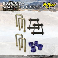 Rear RAW Bush Shackle U-bolt Kit for Ford Courier PC PD PE Ranger Raider 87-06