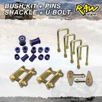 Front RAW 4x4 Leaf Springs Bush Shackle U-bolt Pin Kit for Ford Maverick Y60