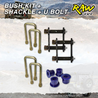 Rear RAW Bush Shackle U-bolt Kit for Isuzu D-Max Invader Big Horn Trooper 88-03