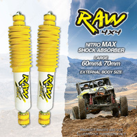 Front 50mm RAW 4x4 Nitro Max Shock Absorbers for Toyota Landcruiser FZJ HZJ 105