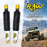 Rear 100mm Lift RAW 4x4 Nitro Max Shock Absorbers for Toyota Landcruiser 80 105