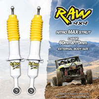 2 x Front 50mm Lift RAW 4x4 Nitro Max Shock Absorbers for Ford Ranger PX I & II