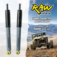 2 x Rear 50mm RAW 4x4 Predator Shock Absorbers for Toyota Landcruiser 200 Series