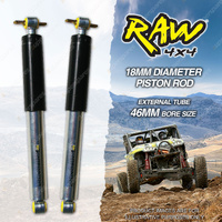 2 x Rear 50mm Lift RAW 4x4 Predator Shock Absorbers for Jeep Wrangler JK