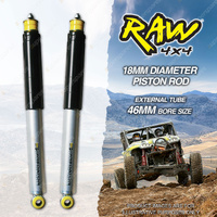 2 Rear 50mm Lift RAW 4x4 Predator Shock Absorbers for Mitsubishi Pajero Evo W55