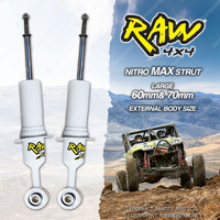 2 x Front 50mm RAW 4x4 Nitro Max Shock Absorbers for Ford Ranger PX III PX3