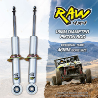 2 x Front 50mm RAW 4x4 Predator Shock Absorbers for Ford Ranger PX III PX3 18-On