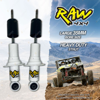 2 x Front 50mm Lift RAW 4x4 Nitro Shocks for Nissan Navara NP300 D23 15-On