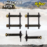 Rear RAW 4X4 Springs Shackles + Pins for Toyota Landcruiser BJ FJ FZJ HJ HZJ 75