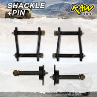 Rear RAW 4X4 Springs Shackles + Pins for Toyota Landcruiser FZJ78 HZJ78 VDJ78