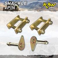 Rear RAW 4X4 Springs Shackles + Pins for Toyota Landcruiser FZJ78 HZJ78 VDJ78