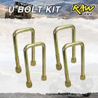 4 Pcs RAW 4X4 Leaf Spring U Bolts for Toyota Landcruiser 76 78 79 07-on