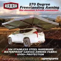 RAXAR 270 Degree Freestanding Awning - Waterproof Awning Fabric & LED Strips